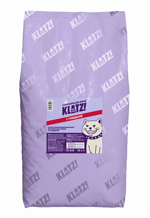 Купить klatz! сухой полнорационный корм для взрослых кошек с говядиной