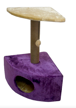 Купить zooexpress комлекс угловой для кошек мех однотонный