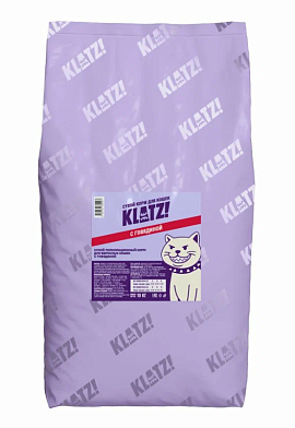 KLATZ! сухой полнорационный корм для взрослых кошек с говядиной