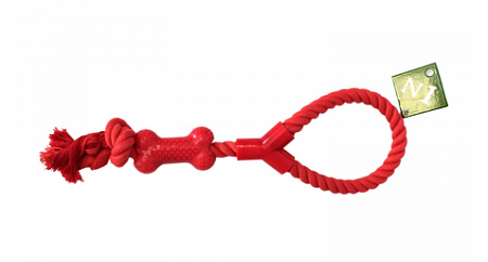 Купить №1 игрушка для собак Грейфер с петлей и узлами, красный 