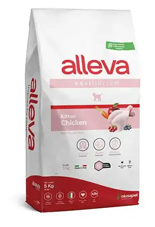 Купить alleva equilibrium chicken kitten сухой корм для котят с курицей