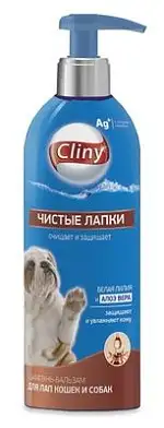 Cliny чистые лапки Шампунь-бальзам для лап для собак