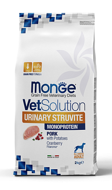 Monge VetSolution Dog Urinary Struvite сухой корм для взрослых собак при заболеваниях мочеполовой системы и струвитном течении МКБ