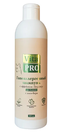 Купить vita pro шампунь для котят гипоаллергенный, "без слез" с экстрактом алоэ-вера