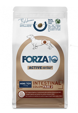 Forza10 Active VetDiet INTESTINAL COLON FASE 2 mini/toy сухой диетический корм для взрослых собак мелких пород, для профилактики колитов, с рыбой
