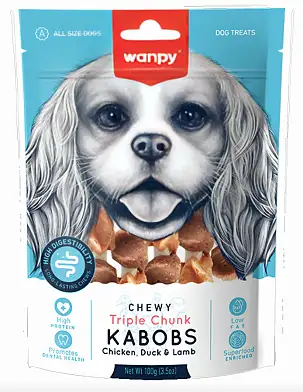 Wanpy Dog лакомство для собак Мясные шашлычки на жевательной шпажке
