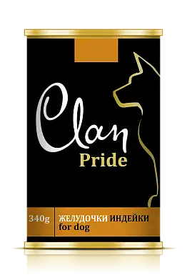 Clan Pride консервы для собак Желудочки индейки