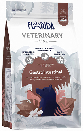 Купить florida vet gastrointestinal сухой корм для собак при расстройствах пищеварения, нарушениях абсорбции в период восстановления