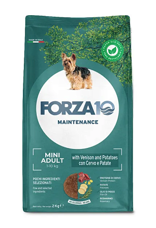 Купить forza10 maintenance mini adult сухой корм для взрослых собак мелких пород с олениной и картофелем