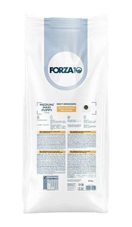 Купить forza10 best breeders medium/maxi puppy сухой корм для щенков средних и крупных пород, с курицей и картофелем