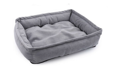 HOMEPET Микровелюр Silver лежак серый для собак и кошек