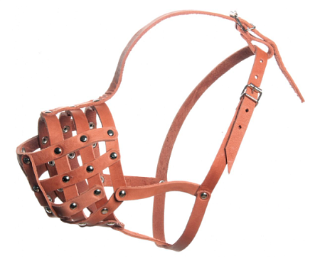 Купить Зооник Намордник кожаный, Ротвейлер