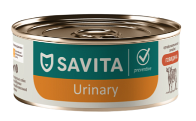 SAVITA vet Urinary S/O консервы для взрослых собак при мочекаменной болезни с говядиной