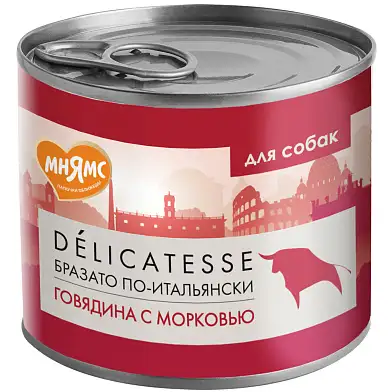 Мнямс консервы для собак всех пород "Бразато по-итальянски" (говядина с морковью)