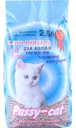 Купить pussy-cat наполнитель для котят впитывающий океанический (ароматизированный)