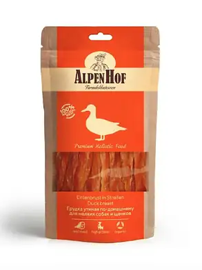 AlpenHof лакомство для мелких собак и щенков Грудка утиная по-домашнему