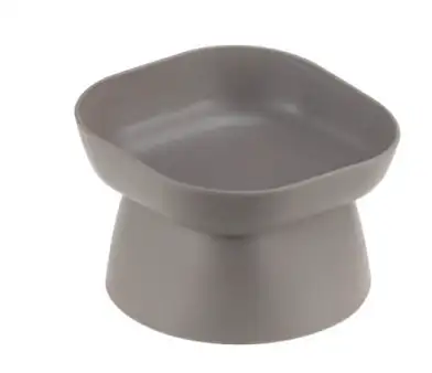 HOMEPET Frost Touch миска пластиковая на подставке квадратная для кошек и собак, серая