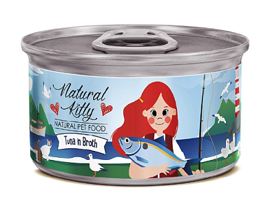 PETTRIC Natural Kitty консервы для взрослых кошек тунец в бульоне