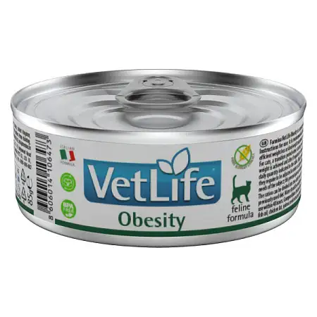 Купить farmina vet life cat obesity влажный корм для кошек при ожирении (банка)