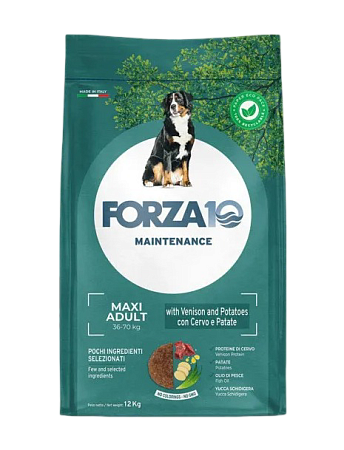Купить forza10 maintenance maxi adult сухой корм для взрослых собак крупных пород с олениной и картофелем