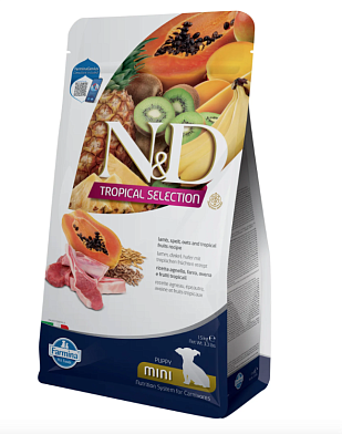 Farmina N&D Dog Tropical Selection Lamb Puppy Mini сухой корм для щенков мелких пород, с ягненком