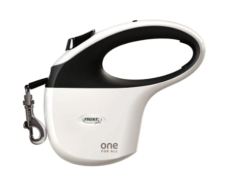 Купить flexi one for all рулетка ремень для собак, черный/белый