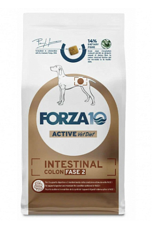 Купить forza10 active vetdiet intestinal colon fase 2 all size сухой диетический корм для взрослых собак всех пород, для профилактики колитов, с рыбой