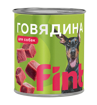 Купить fint консервы для взрослых собак всех пород с говядиной