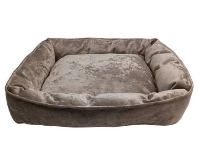HOMEPET Plush лежак латте для собак и кошек, квадратный