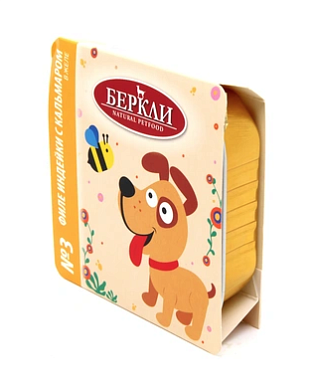 Berkley №3 влажный корм для собак, филе индейки с кальмаром в желе (ламистер)