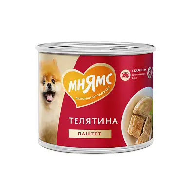 Мнямс консервы для собак "фитнес" (паштет из телятины)