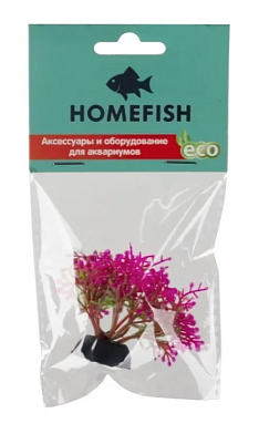 HOMEFISH Риччия розовая растение для аквариума пластиковое с грузом