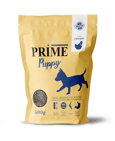 Купить prime puppy small сухой корм для щенков мелких пород с курицей