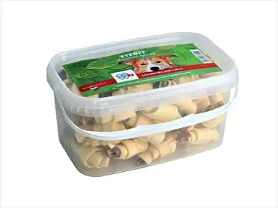 TiTBiТ лакомство для собак рогалики из кожи с начинкой, 3.3 л