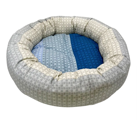 Купить zooexpress Лежанка для кошек и собак пухлик круглый, ассорти