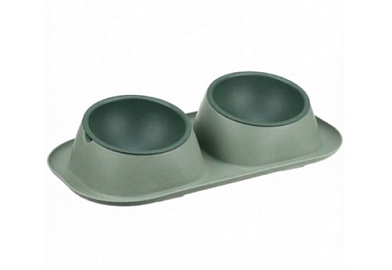 HOMEPET Frost Touch Mini миска двойная пластиковая для кошек и собак, нефритовая