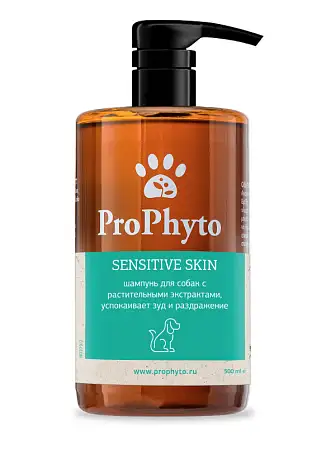 Купить prophyto sensitive skin shampoo Жидкий шампунь для собак с растительными экстрактами, успокаивающие зуд и раздражение