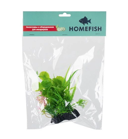 Купить homefish Платицериум растение для аквариума пластиковое с грузом