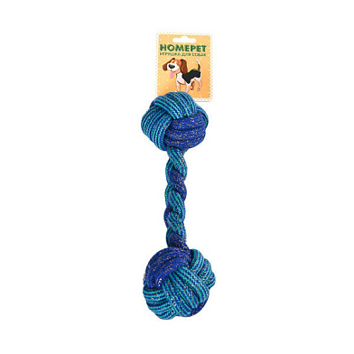 Homepet SEASIDE игрушка для собак гантель из каната сине-голубая