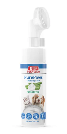 Купить biopetactive pure paws пена очищающая для лап, для собак и кошек