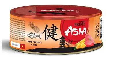 Prime Asia влажный корм для взрослых кошек тунец с ананасом в желе (банка)