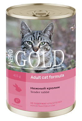 Nero Gold консервы для кошек «Нежный кролик» 