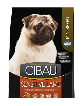 Купить farmina cibau sensitive lamb mini сухой корм для взрослых собак мелких пород с чувствительным пищеварением с ягненком