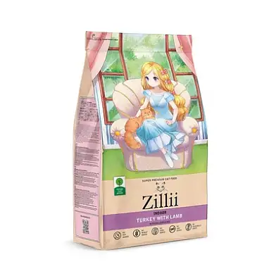 Zilli сухой корм для взрослых кошек живущих в помещении Индейка с Ягнёнком