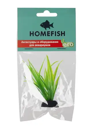 Купить homefish Лилеопсис зеленый растение для аквариума пластиковое с грузом