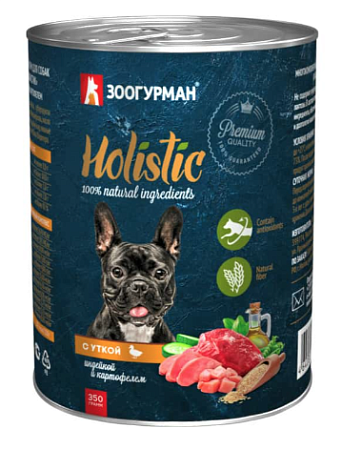 Купить Зоогурман консервы для собак "holistic" с уткой, индейкой и картофелем