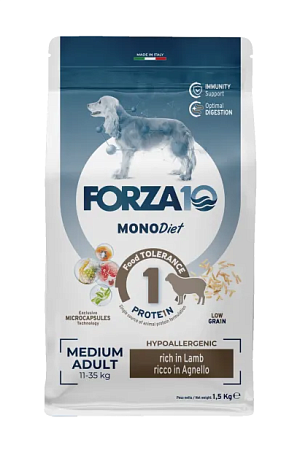 Купить forza10 monodiet adult medium angello сухой корм для взрослых собак средних пород, с ягненком