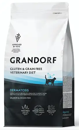 Купить grandorf veterinary diet cat dermatosis полнорационный диетический сухой корм для кошек с заболеваниями кожи