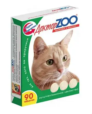 ДОКТОР ZOO Мультивитаминное лакомство для кошек (здоровье и красота)