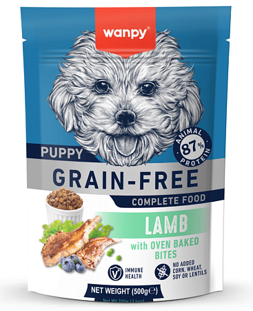 Купить wanpy dog сухой корм для щенков с ягнёнком